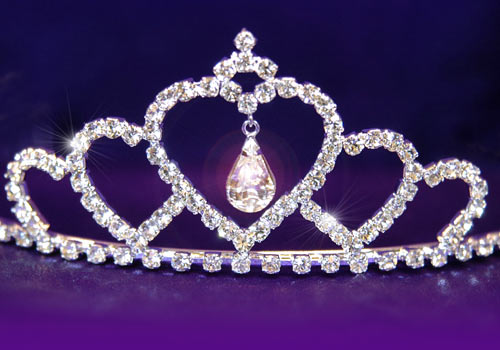 Bridal Wedding Heart Crystal Rhinestone Tiara T1073  