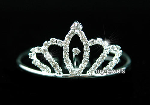 Bridal Crystal Toddler Baby Super Mini Tiara Comb T1270  