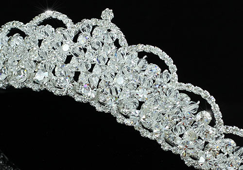 Bridal Wedding Prom Accessories Sparkling Tiara use Swarovski Crystal ...
