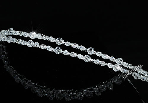 Bridal 2 Rows Crystal Handmade Headband Tiara T1471  